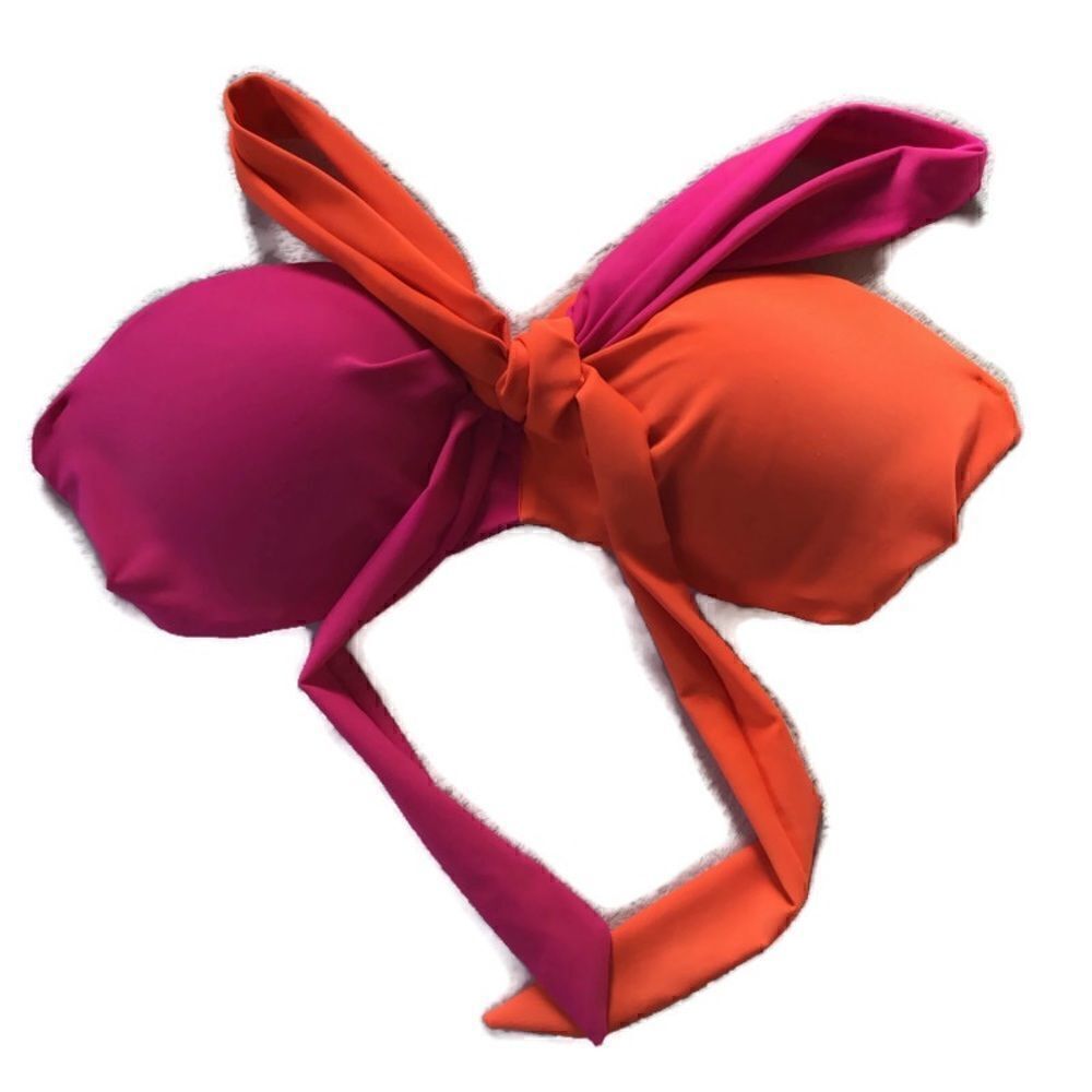 PINK Victorias Secret 2 Way Wrap Colorblock Top - Picture 2 of 8